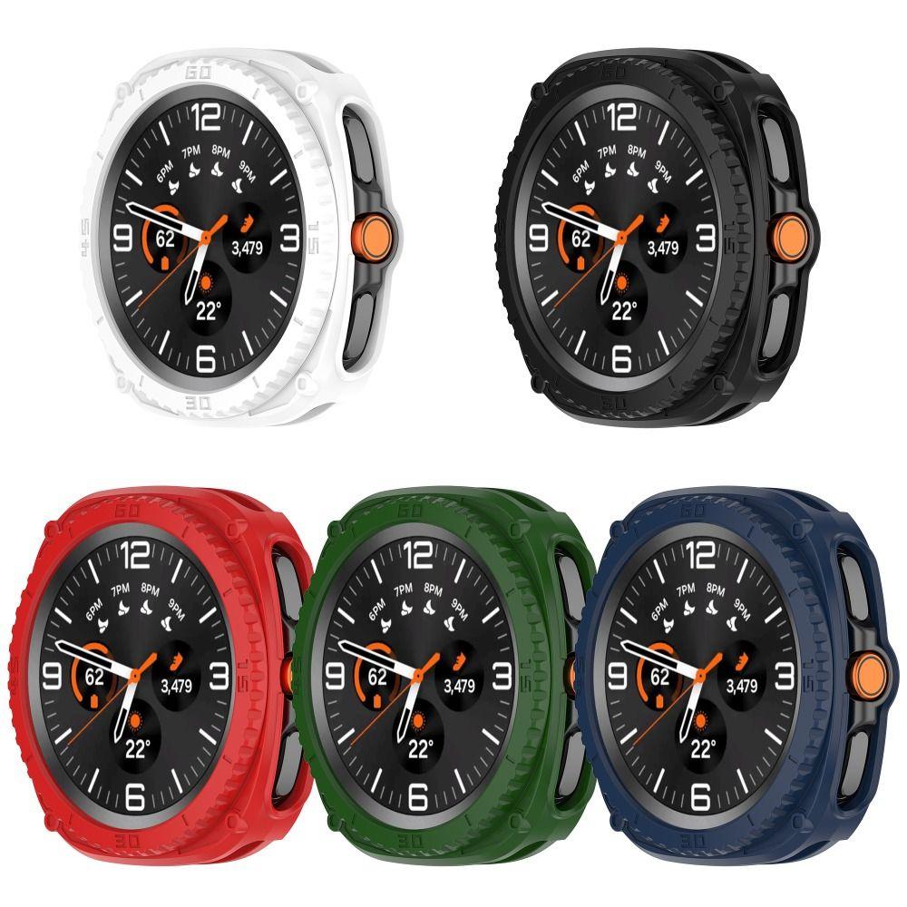 TPU Protective Frame+Watch Bezel Anti-Scratch Hollow Case Bumper Soft with Time Scale For Samsung Galaxy Watch 8 Classic Cover