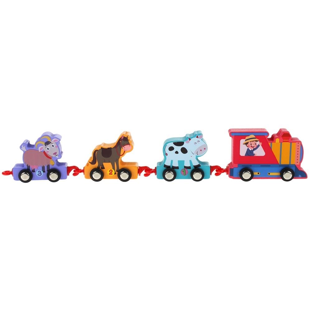 Wooden Alphabet Train Train Numbers Animals Puzzle