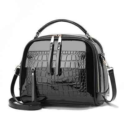 New Lacquer Leather Small Square Bag Bright Leather Women's Bag Elegant Women Crossbody Bag Fashion Design Ladies Luxury Handbag