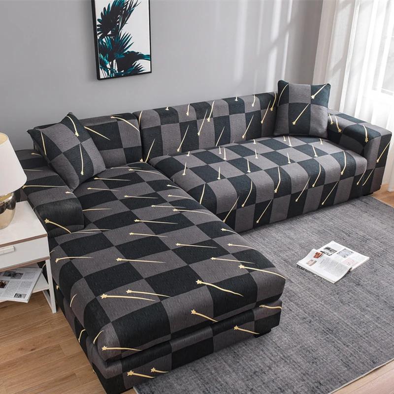 Elastic Sofa Cover 1/2/3/4 Seater L Shaped Corner Sofa Cover Protector For Living Room Stretch Cover For Sofa Couch Armchair