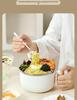 304 Stainless Steel Large Capacity Instant Noodle Bowl with Lid and Heat Preservation for Dormitory or Lunch.