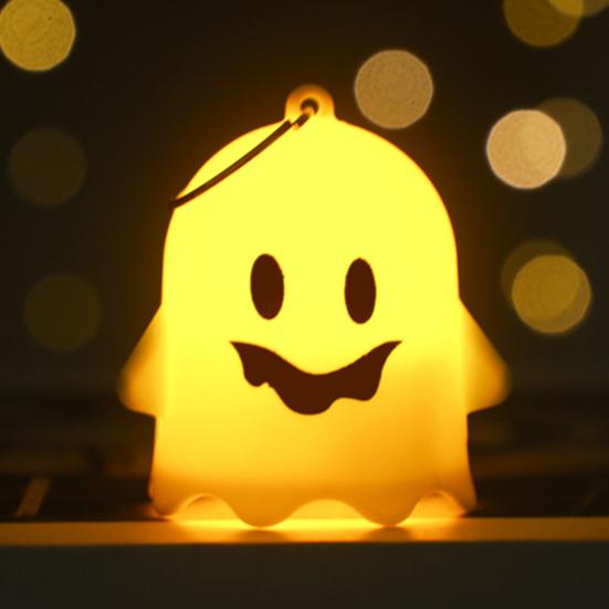 6Pcs Halloween Mini Light-up Ghost Figurine Resin Miniature Table Ghost Lights for Halloween Party Favors Home Garden Decoration