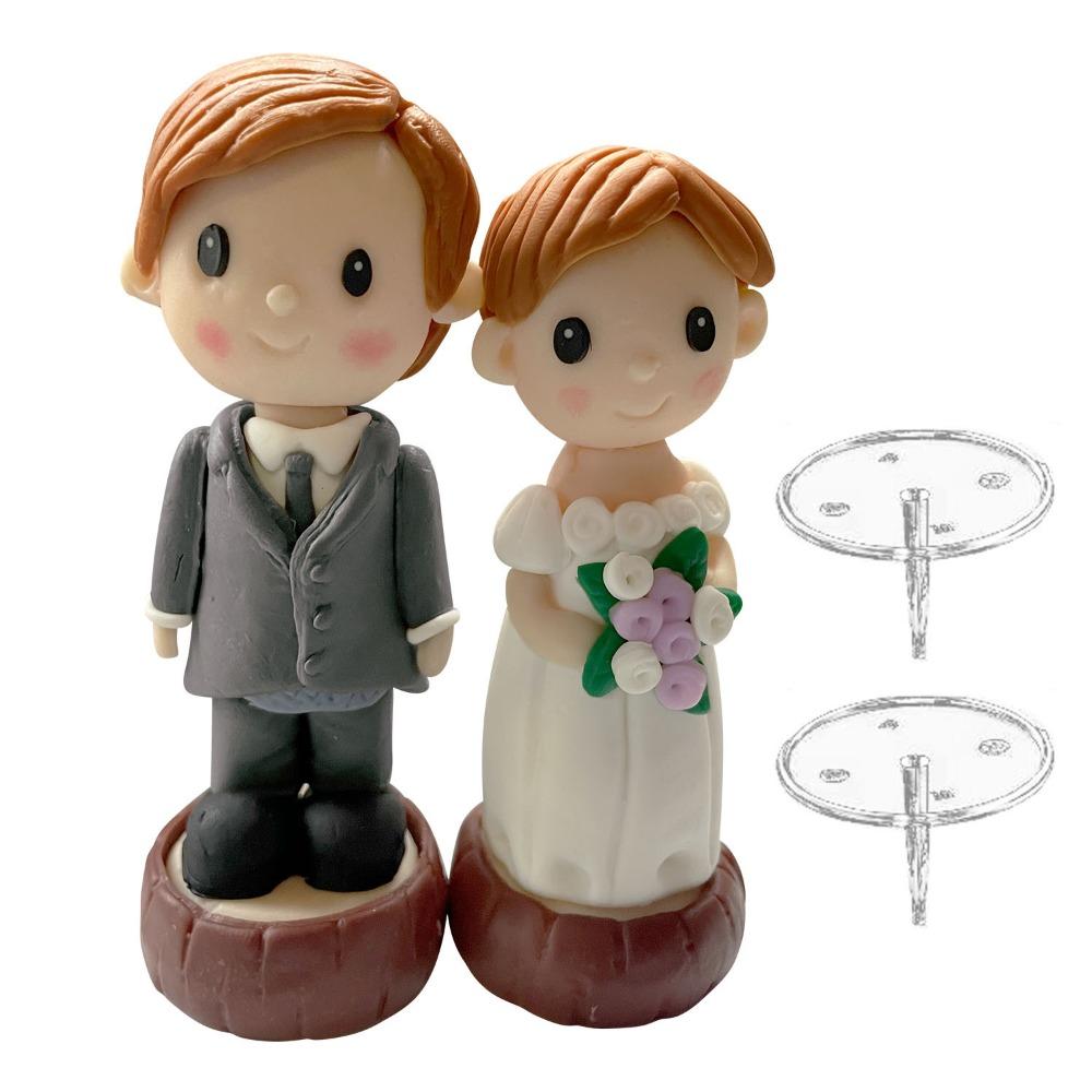 Elegant Couple Wedding Cake Topper Creative Cake Toppers Dolls Couple Cake Figurine  Marry Couple