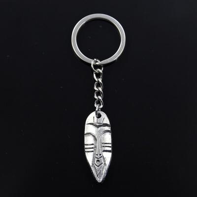 Hot Fashion Tiki Tribal Mask  40x15mm Pendant 30mm Key Ring Chain   Men Car Gift Souvenir Keychain