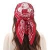 55x55cm Men's Headscarf Handshake Print Imitation Silk Woman Hip Hop Face Towel Breathable Peace Dove Arabic Square Headscarf