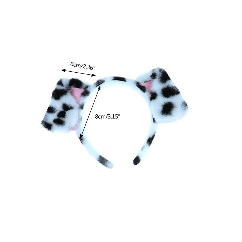 Cute Simulation Plush Animal Ear Headband Dog Ears Hair Hoop Furry Animal Ears Headwear for Birthday Party