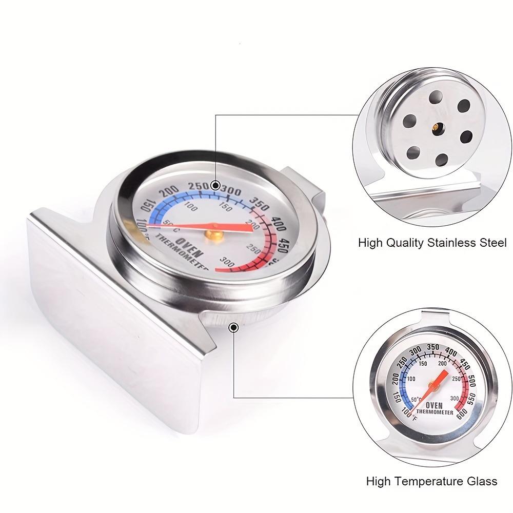 Accurate Stainless Steel Oven Thermometer for Electric/Gas Oven, Instant Read Kitchen Cooking Grill Smoker Thermometer 50-300°C/100-600°F)