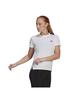 Adidas Aero Lady Designed to Move 3 Stripes Kurzarm 28838 Japanische Größe M T-Shirt Damen Weiß/Schwarz (GL3812)