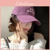 Wide Trendy Purple Brim Baseball Hat Women Soft Top Duckbill Cap Leisure Wear