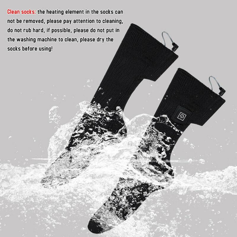 Unisex Electric Heated Socks Rechargeable Battery Power Foot Winter Warmer Socks