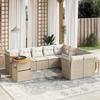 VidaXL Garden Lounge Set with Cushions 10 Pcs, Patio Sofas, Patio Furniture Set, Outdoor Furniture, Beige 3271016