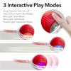Smart Electric Cat Ball Toy, Obstacle Avoidance USB Rechargeable Interactive Rolling Kitten Teaser with Tail & Bell
