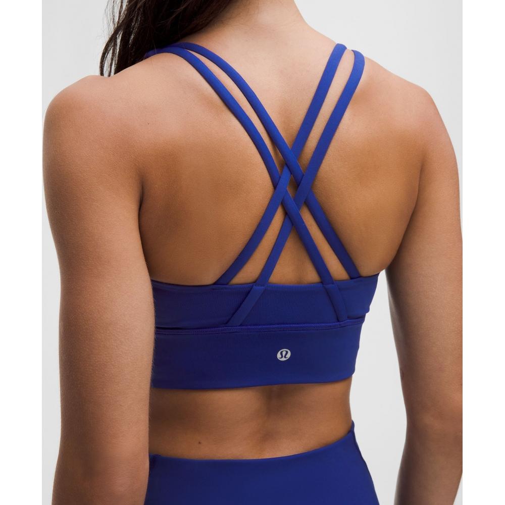 Lululemon Energy Longline Bra  MeDium Support  B D Cups Deep Sea Blue