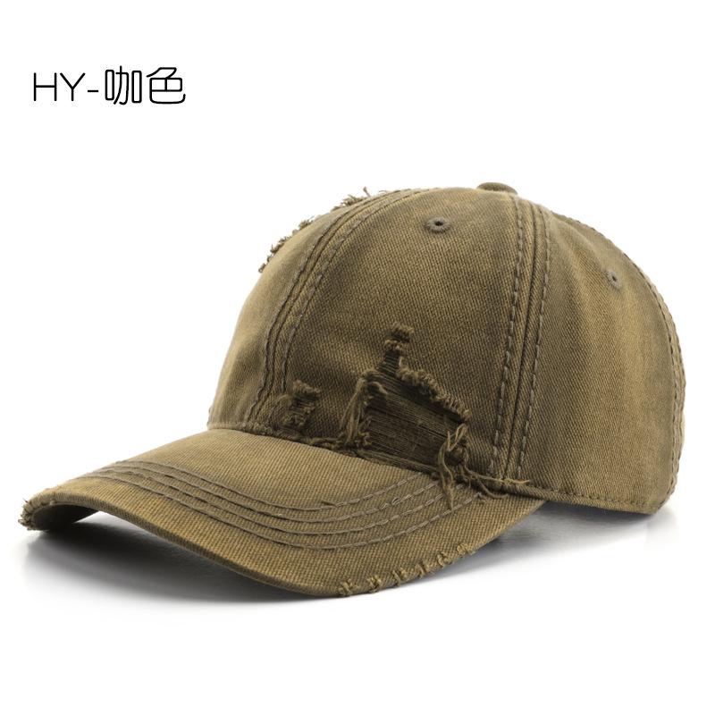 Hat Spring and Autumn Women's Retro Washed Solid Color Light Board Baseball Cap Outdoor Sports Travel Sunscreen Shade Cap