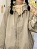Damen Windbreaker im japanischen Vintage-Stil: Lässige Frühling/Herbst Weite Passform