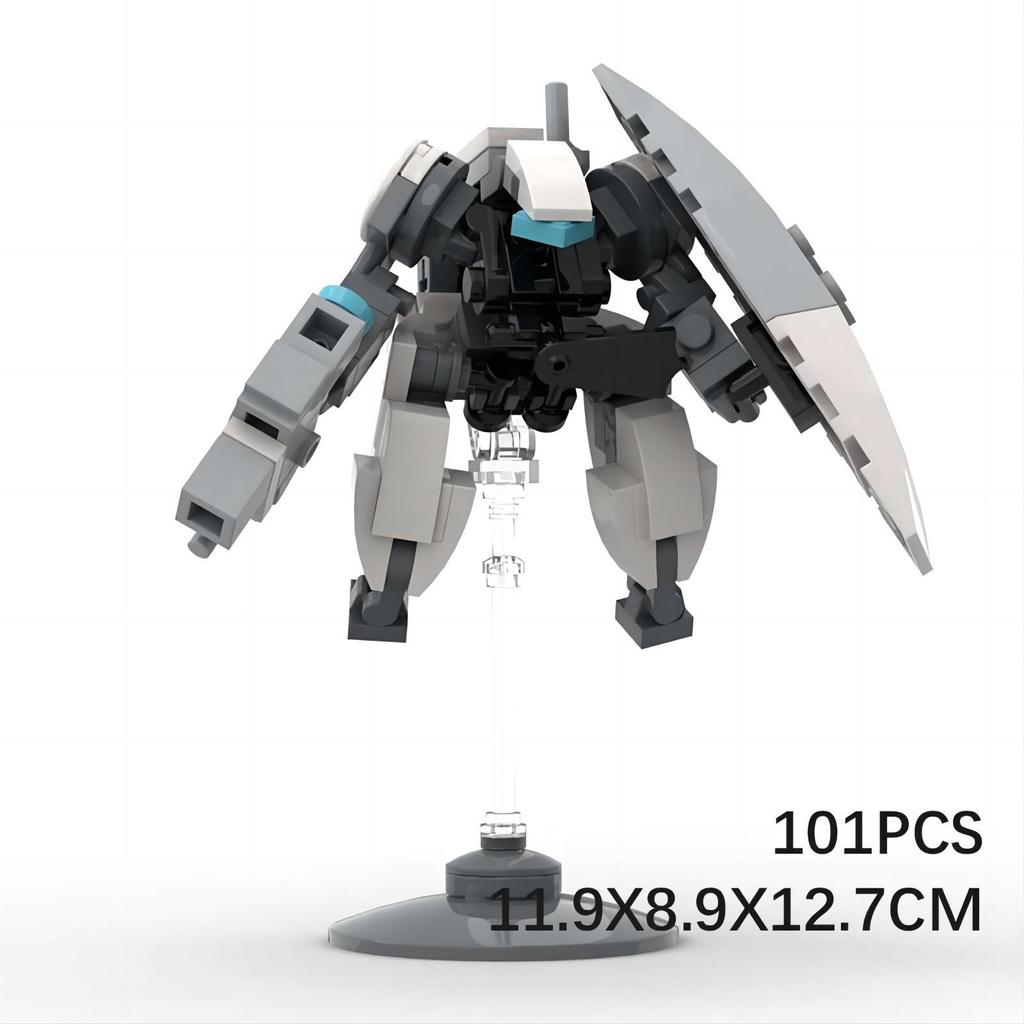 Briques de construction compatibles MOC Mini Mecha Assemblage Arme et Bouclier Robot Exosquelette Figurine Jouet DIY pour Garçons
