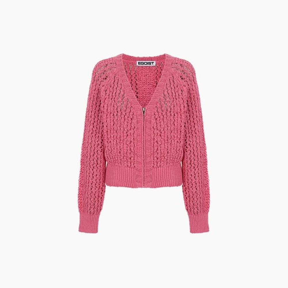 Egoist Mesh Knit Cardigan Crop  Es2kg360 