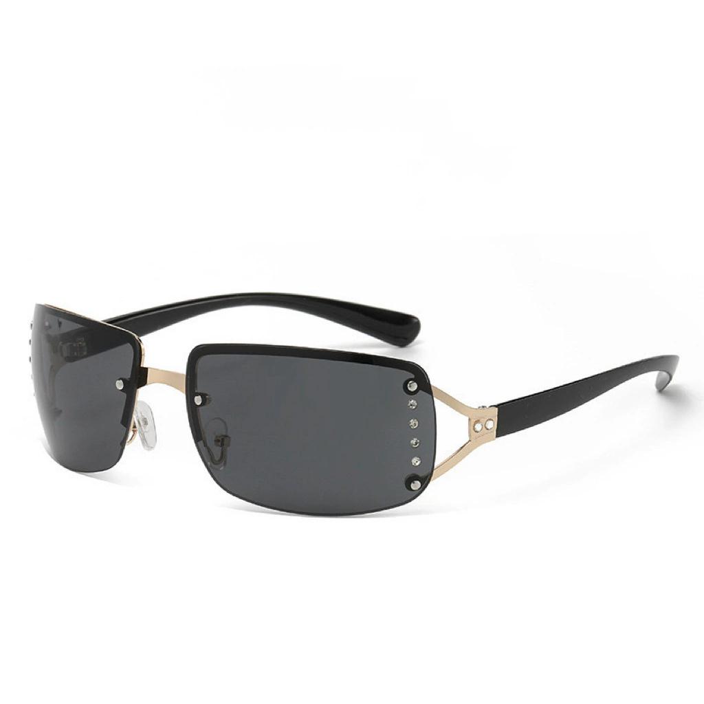 

Fashion Y2K Diamond Mounted Frameless UV Sunglasses for Women Mercury New Style DS-1024