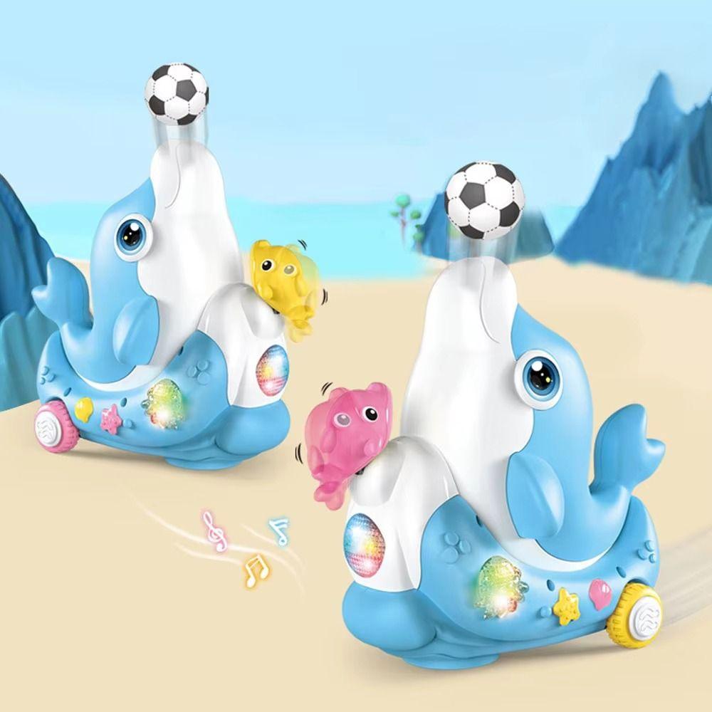 Electric Blowing Ball 3D Cool Light Dolphin LED Light Levitation Blow Ball  Kids Toys