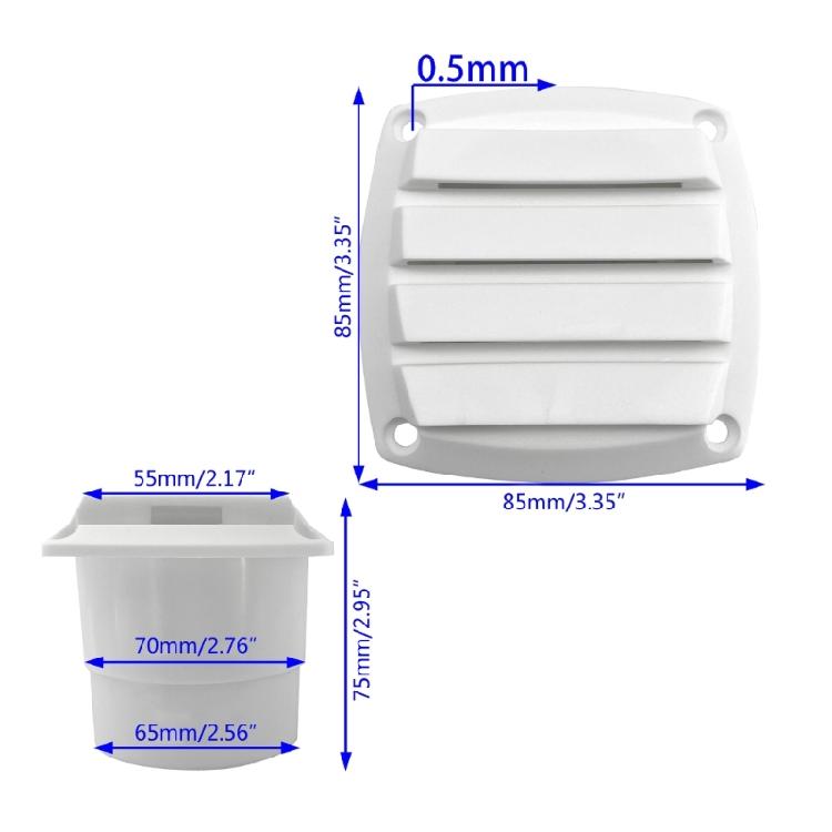 RV Louver Exhaust Fan Waterproof Plastic Air Vent Outlet for Motorhome RV
