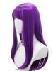 Purple Synthetic Wig with Long Straight Microcurls for Women Party Cosplay Music Festival Masquerade Ball Gifts