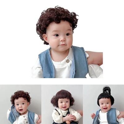 Stylové vlasové doplňky pro děti ve věku 1-3 roky Krásná dětská cosplay čepice Paruka Pokrývka hlavy Čepice Příčesek Roztomilé fotografické rekvizity