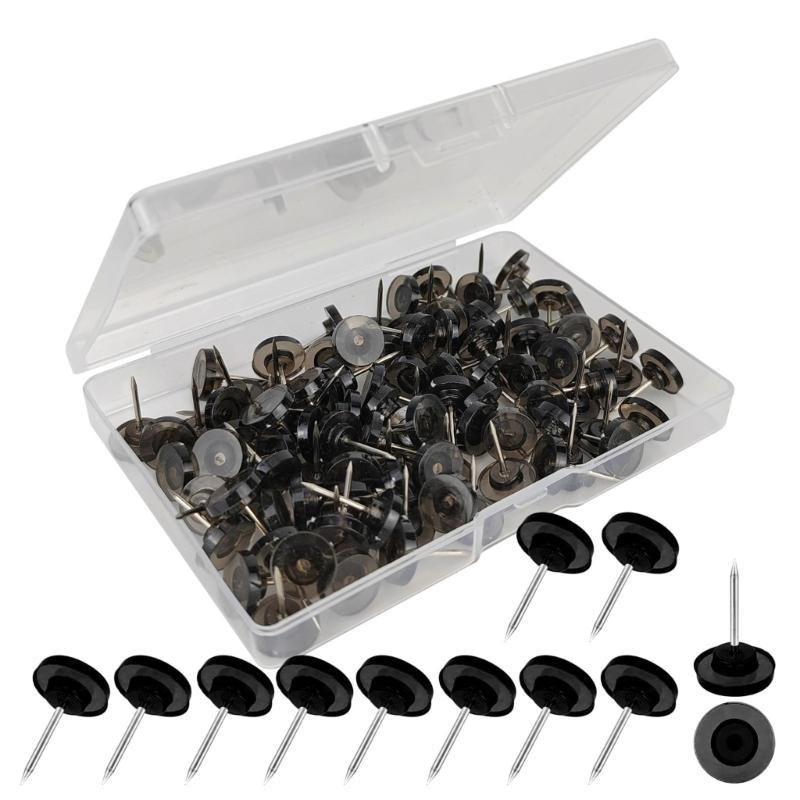 50/100Pcs Big Head Push Pin Map Tacks Thumb Nails Flat Push Pin Thumb Pin for Cork Board Picture Map Posters Note