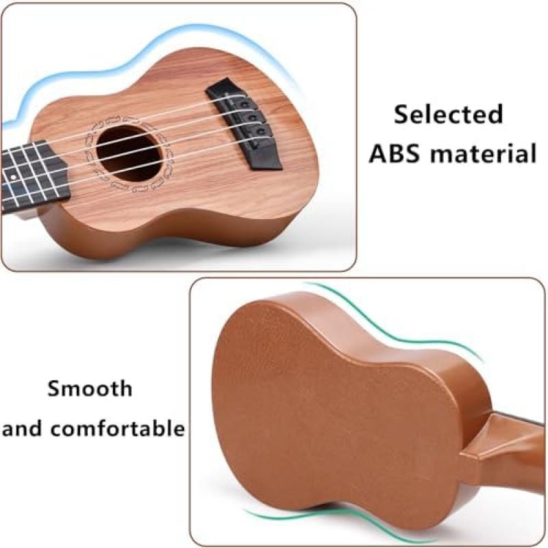 Mini Gitarre, Kindergitarre, Kunststoff Spielzeug Gitarre, Ukulele Gitarre Spielzeug, Gitarre Spielzeughen, Ukulele Kinder Mit 4 Verstellbaren Seiten