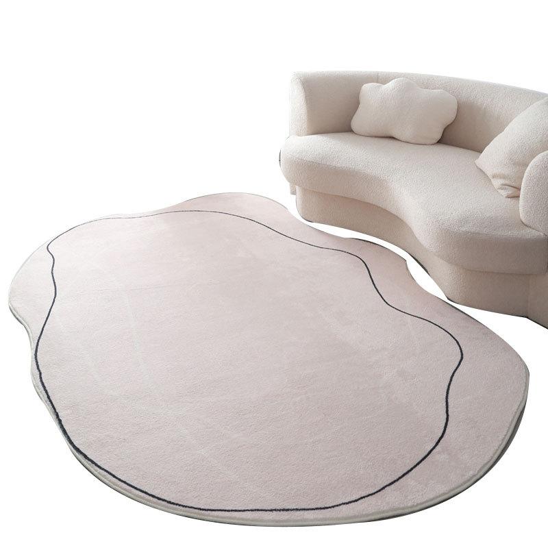 WTEMPO Nepravidelný koberec do obývacího pokoje, podložka na podlahu do ložnice, koberec do pokoje s oblečením a klobouky v lehkém luxusním stylu