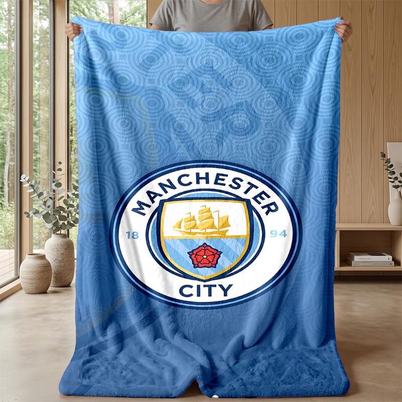 manchester Theme blanket Soft Flannel Blanket Plush Throw Blanket Cozy Sofa Bed Blanket for Home Decor