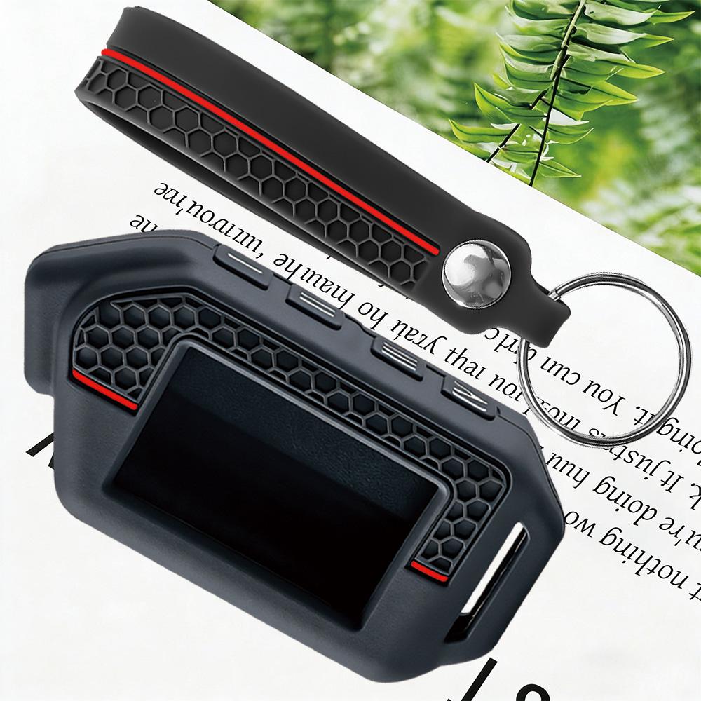For Scher-Khan Mobicar 1 2 3 A B M10 M20 Two Way 4 Buttons Silicone Key Case Cover LCD Remote Shell Car Alarm System Accessories