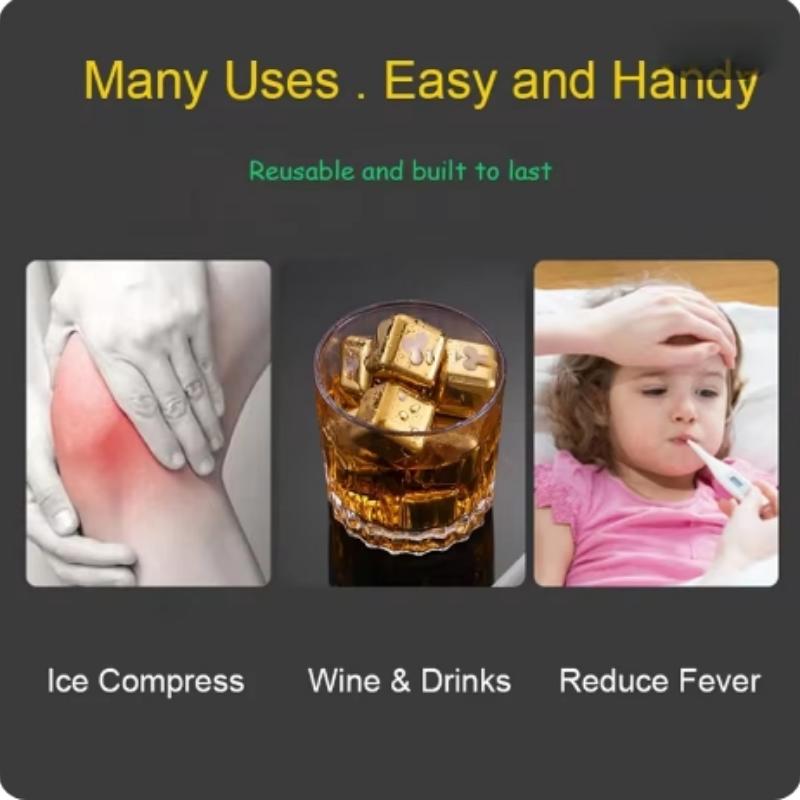 4/8PCS Reusable Whiskey Stones Stainless Steel Ice Cubes Quick-Freeze Wine Cooler Food Grade Metal Pellets Beer Cooler Bar Tool