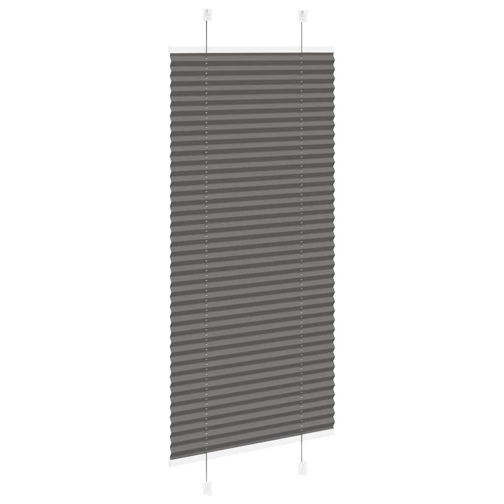 Black Pleated Roller Blind 55X150 Cm Fabric Width 54.4Cm