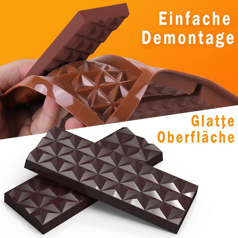 Chocolate Bar Molds Silicone Bars Break Apart Wax Melt Mould Easy Release Rectangle Durable for Protein and Energy Handmade Gift