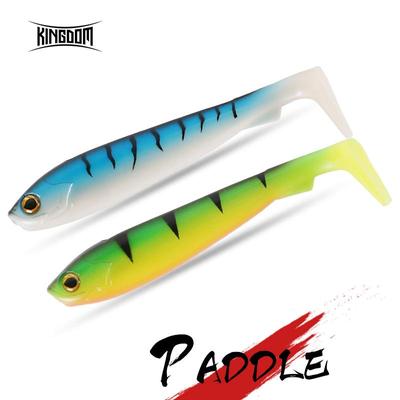 Kingdom 2 unids/pack señuelos blandos 160mm 40g cebo artificial de silicona de plástico que se hunde gran Swimabait aparejos de sábalo con cola en T