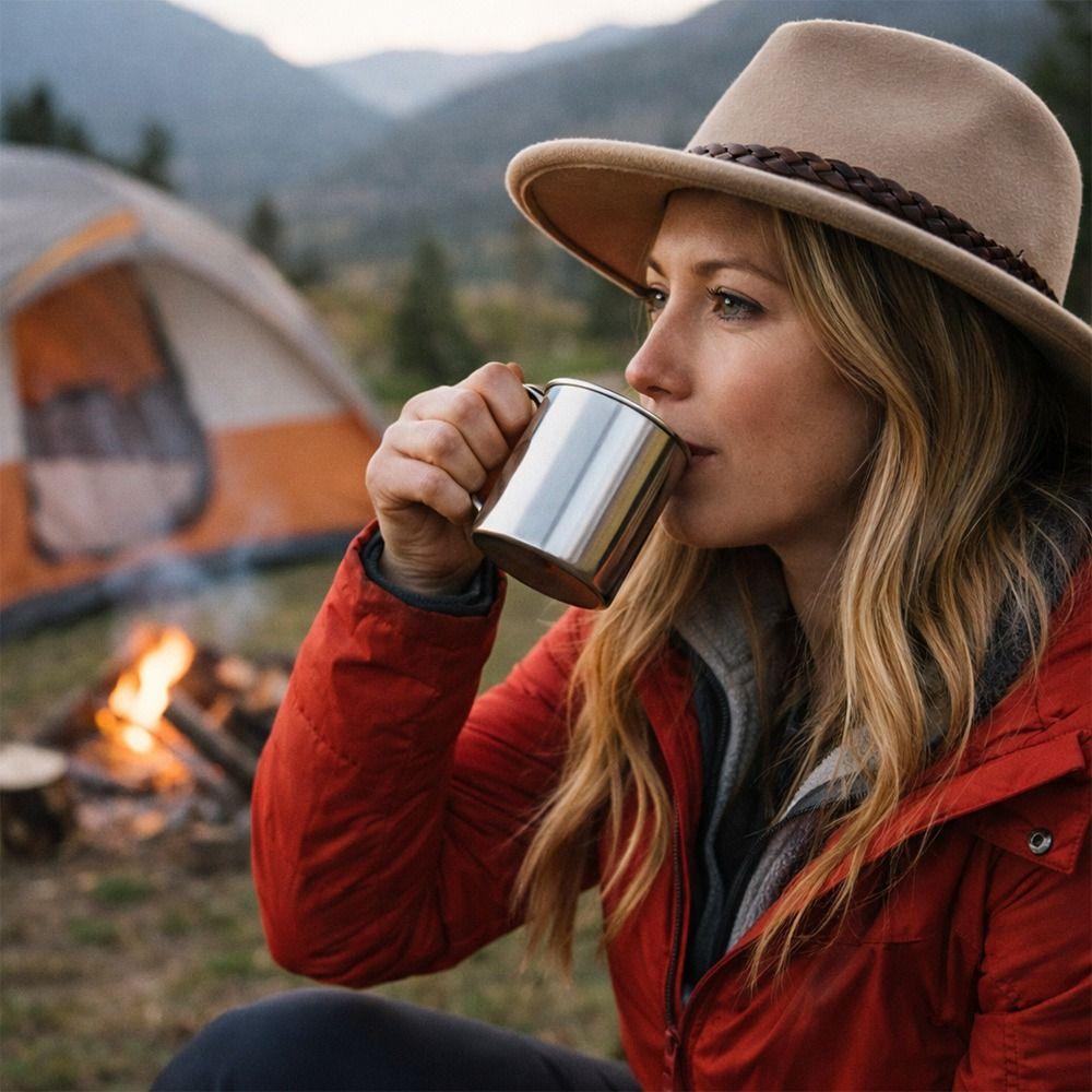 Stainless Steel Water Cup Portable Water Cup Accessories Gifts Drinking Cup