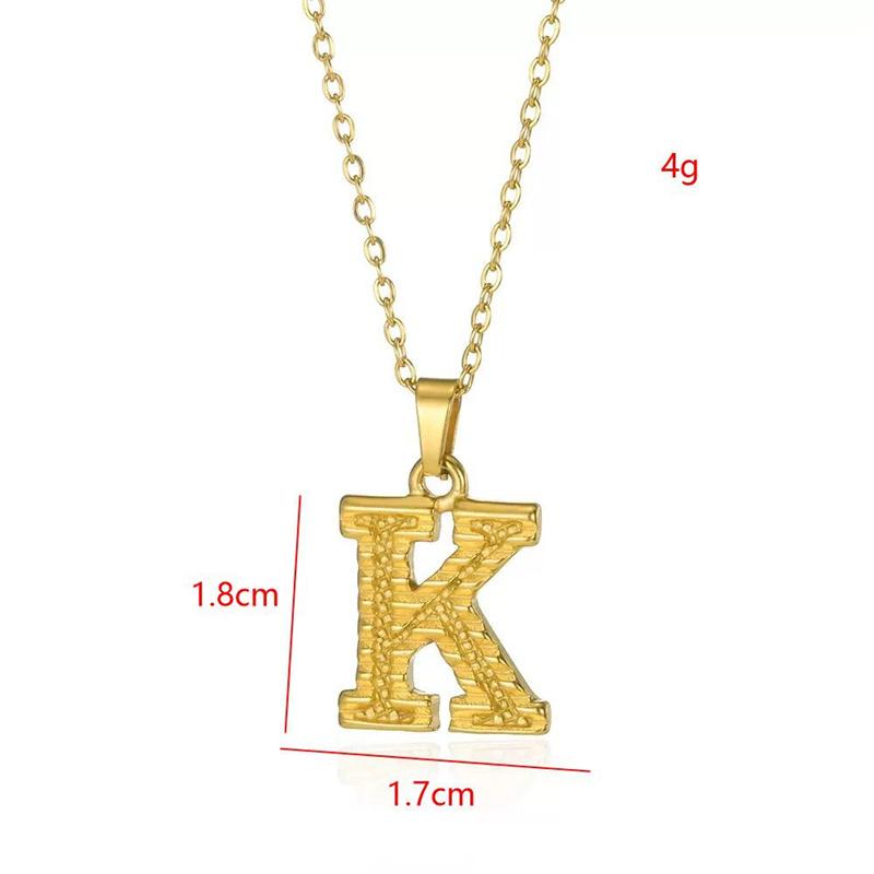 Stainless Steel Initial Necklaces For Women Men Gold Color Letter Necklace Pendant Jewelry Male Female Neck Chain Birthday Gift