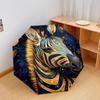 1 PC Automatic Folding Umbrella - Golden Zebra Pattern, Portable & Foldable Design with 8 Ribs, Christmas Birthday Gifts