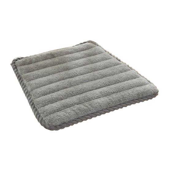 Seat Cushion Trapezoidal Shape Adjustable Straps Plush Material Chair Pad Dining Office Car Seat Cover Home Accessory