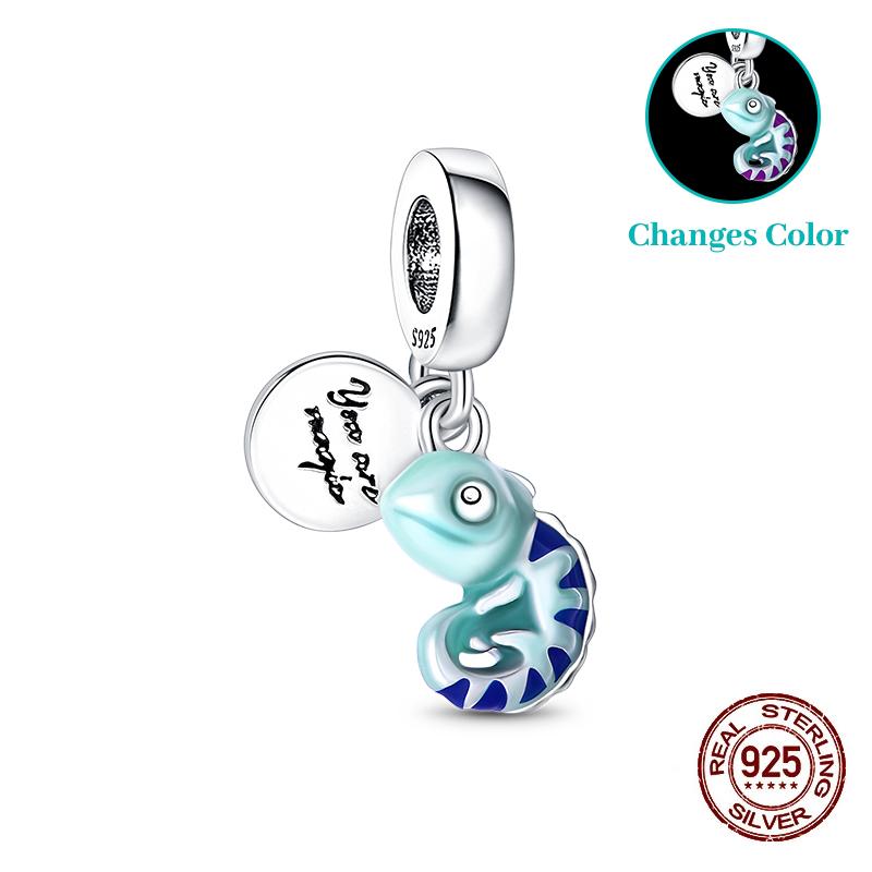 Classic Copper Beads Luminous Firefly Star Chameleon Charms Pendants Fit Original Bracelet Diy Jewelry For Woman