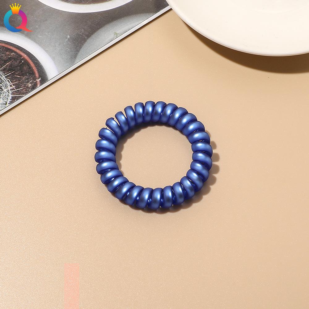 3pcs/lot Elastic Hair Band Multicolor Elastic Hair Bands Blue Spiral Hair Tie High Elasticity Telephone Wire Hair Accessories