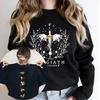 Pulover Confortabil Vintage cu Mânecă Lungă Hanorac Femei Casual Față-Verso Basgiath Aripa Patru Colegiul de Război Hanorace