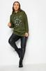 Women's Style Big Size Sweatshirt Plus Size Long Sleeve Hooded Sweatshirt With Text Print On The Front 302835