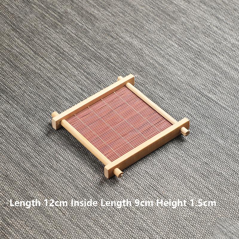 Bamboo Square Tea Coaster Heat-Resisting And High-Temperature Cup Mats Table Protector Reusable Wood Accessory Decor