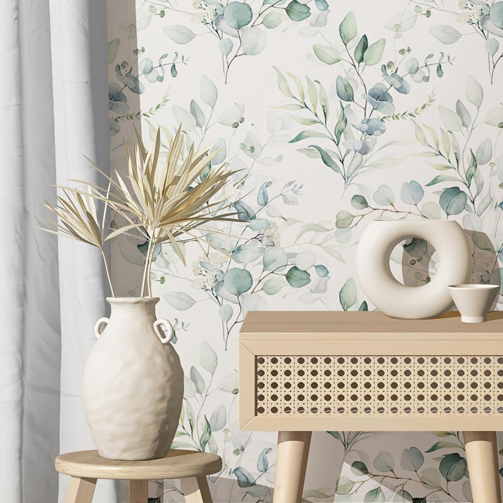 1 Volume Painted Abstract Flowers Self-adhesive Moisture-proof Seamless Wallpaper Thickened Waterproof Home Decoration Living Ro