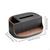 Tissue Box with Storage Compartment | Walnut WoodLook Interior, Rounded squarecornered shape,