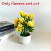 Twelve Flowers Simulated Artificial Green Plant Potted Ornament For Decor Indoor