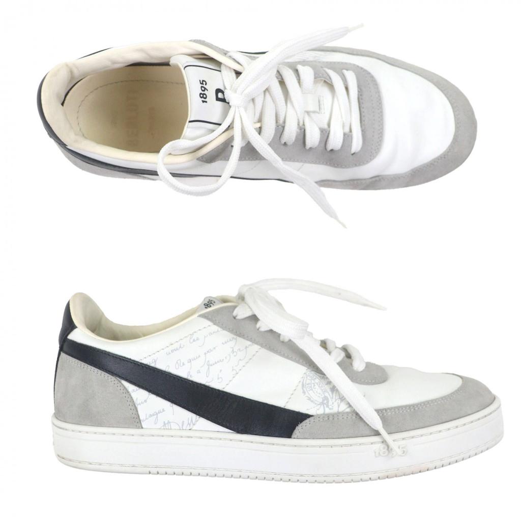 Great BERLUTI Low cut sneakers Play time white leather mens 7 Used