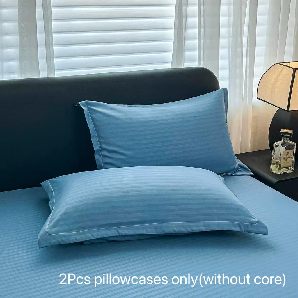 100% Polyester Embossed Pillowcase Decorative Cushion Cover Envelope Style Gray Solid Color Home  Pillow Case 48X74cm,2pcs Pack