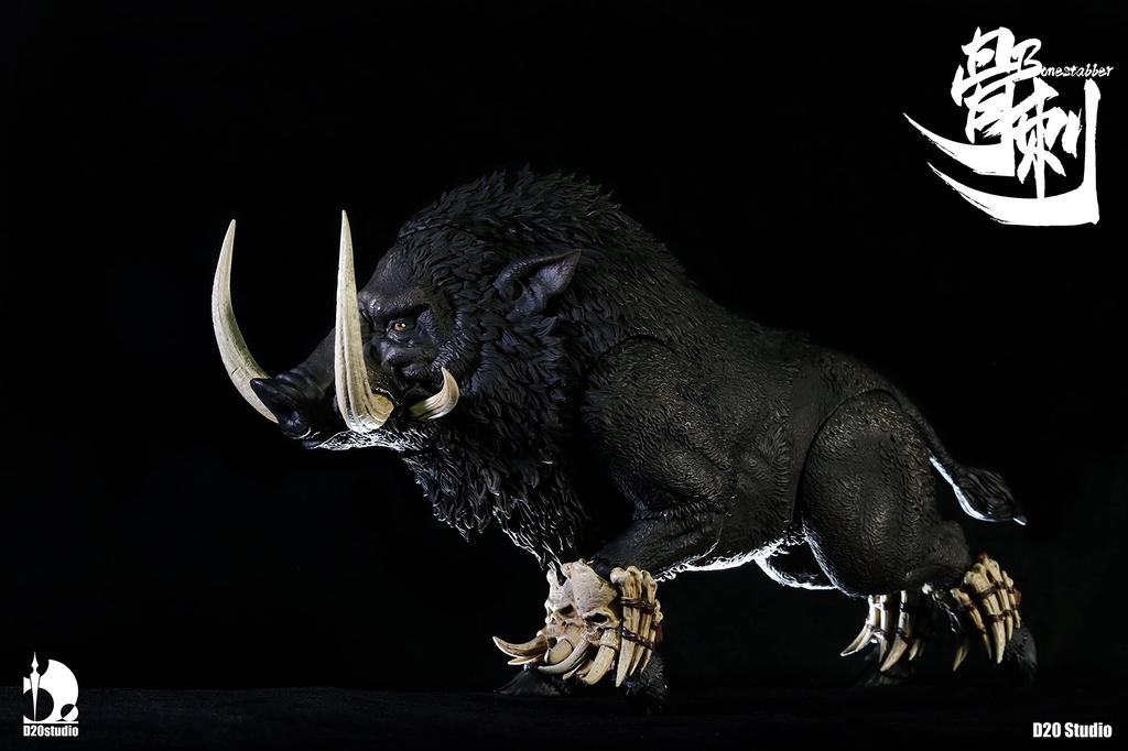 D20studio Battle Bo Knochen Sashimi Schuppe bemalt bewegliche Figur [Schwarz] 1/12 PVC&ABS
